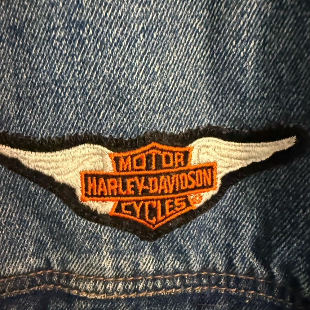 Rare Vintage STONY RIVER Harley Davidson Custom Patches Denim Jacket 80s XL - Picture 5 of 12